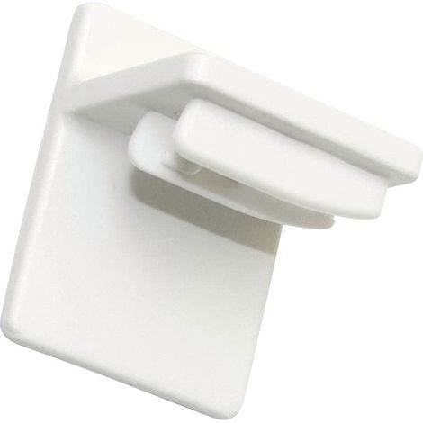 Support Adhésif pour Store Plissé Concept, Compatible avec Les Stores Plissés Concept Et Les Stores Plissés Nid d'Abeilles, Plastique, Blanc (1/4)