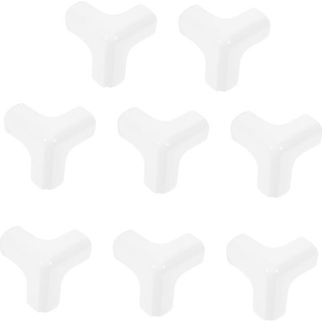 8 protège-coins pour meubles, silicone, blanc, pour meubles (1/5)