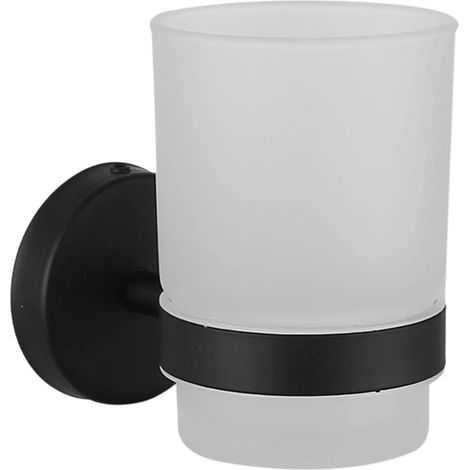 Porte-Brosse - Gobelet Intégré - Adhésif Sans Perçage - Pour Salle De Bain - 1 Pièce