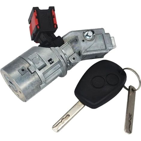 Applicable Kit Neiman Clio 3 Kangoo 2, Antivol Serrure d'allumage Direction avec clé pour Trafic Master Duster Sandero NV300 NV400 7701208408 (1/5)