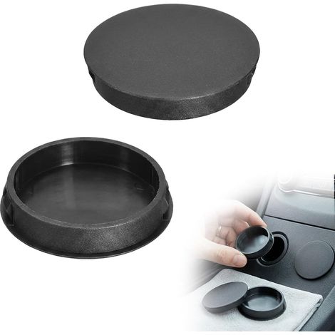 Bouchon Trou Noir 100mm, Obturateur en Nylon pour Trou 100-102mm, Cache-Trou de Meuble et Tube, Couvercle d'Étanchéité Rond, Tête 105mm, Lot de 2 Pièces pour Maison et Bureau (1/5)