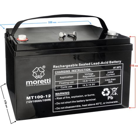 Moretti UPS MT100-12 Batterie (1/3)