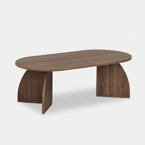 Moderner Wohnzimmer-Beistelltisch aus Holz 120x60 Melina - Walnuss (1/5)