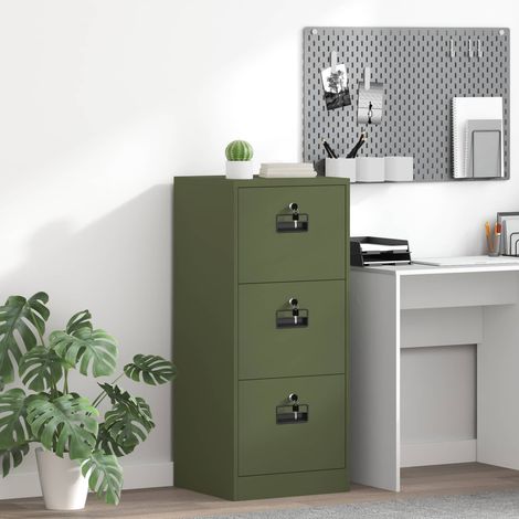 File Cabinet Olive Green 45.5 x 42 x 106.5 cm Cold-Rolled Steel vidaXL (1/5)