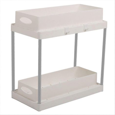 Tiroirs de rangement coulissants pour placard, organisateur de placard, blanc (1/5)