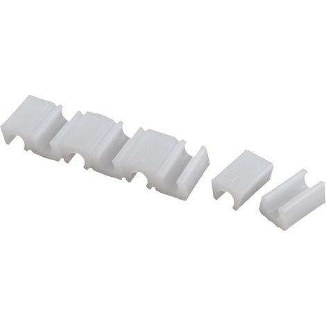 8pcs Patin Pied Chaise Tube Rond Embout Tube Pied Table Fauteuil Tampon Meuble en Plastique Diamètre 11mm Blanc (1/5)