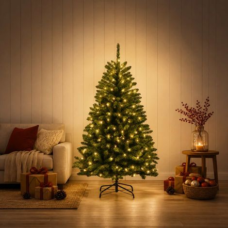 vidaXL Árbol de Navidad artificial con ramas articuladas 120 cm (1/5)