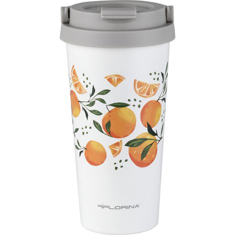 Mug isotherme Florina Orange en acier inoxydable 500 ml