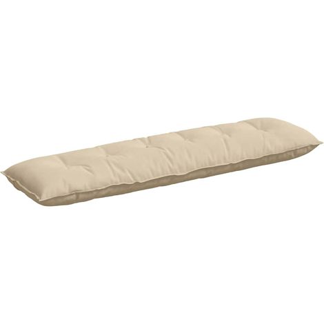 Back Pillow Cream 180 x 50 cm Microfibre Fabric vidaXL