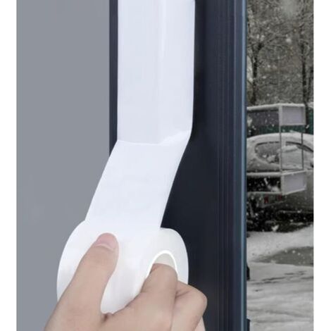 Isolierendes Dichtungsband für Fenster und Türen – 5 cm × 20 m, weiß, leicht zu entfernen, ideal für Winter und Klimaanlage