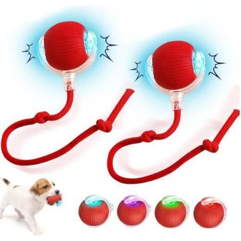 Wiederaufladbares interaktives Katzenspielzeug per USB, 3 unregelmäßige Bewegungsmodi, intelligenter Katzenball (2 Stück) (1/4)