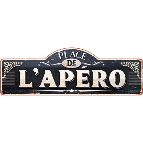 Plaque métallique APERO 90 x 30 cm (1/2)
