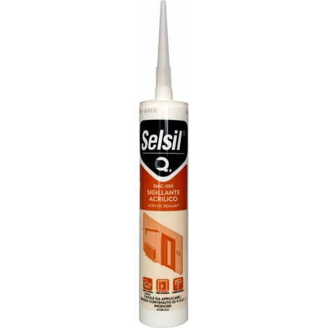 25 x cartucho de silicona acr�lica Selsil gris 310 ml