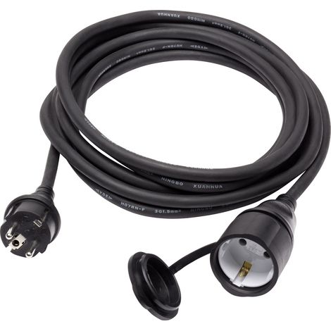 Sygonix SY-5044440 Strom Verlängerungskabel  16 A Schwarz 5.00 m H07RN-F 3G 1,5 mm²