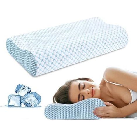 Oreiller Ergonomique en Mousse à Mémoire de Forme - Soutien Ferme et Confortable pour Dormeur sur Le Côté et Le Dos Confortable, Sommeil réparateur, Soutien Ferme(50x30cm) (1/5)