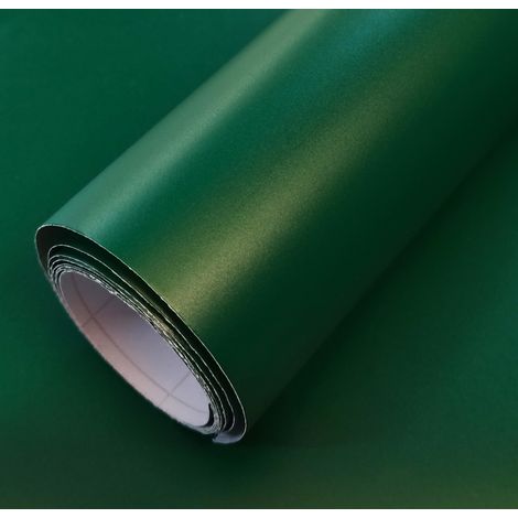 Autocollants en vinyle, vert foncé, mat, pour meubles, cuisine, murs, fenêtres, loisirs créatifs, papier de décoration (vert foncé, 60 x 300 cm) (1/5)