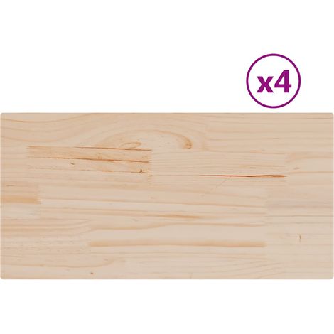 Dessus de table  Dessus de bureau  Plateau de table 4 pcs 90x45x2,5cm rectangulaire bois pin massif