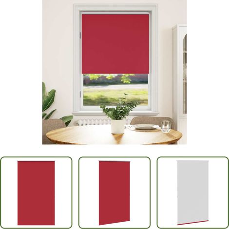 vidaXL Schlaufengefahr - Verdunkelungsrollo 84,4 x 175 cm, Stoffbreite 80 cm, rot (1/5)