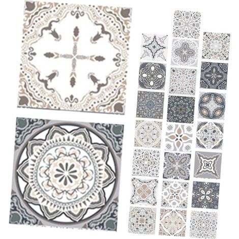 Lot de Autocollants de Carrelage Au Design Vintage pour Cuisine Salle de (1/5)