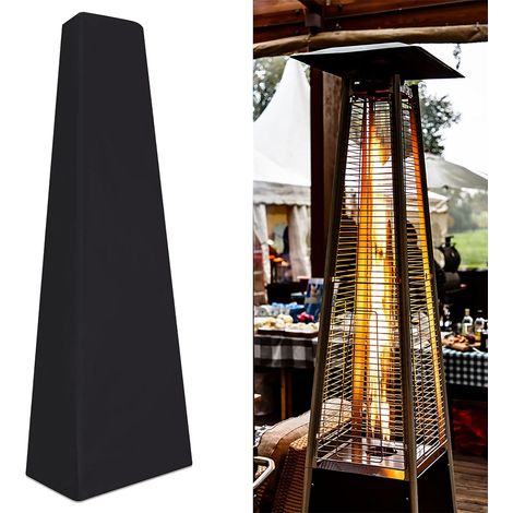 Patio Heater Cover, Garden Outdoor Heavy Duty Heater Cover, Waterproof Heater Protection Cover for Pyramid Patio Heaters, Furniture Cover, Suitable for Indoor Outdoor Heaters,Black (1/5)