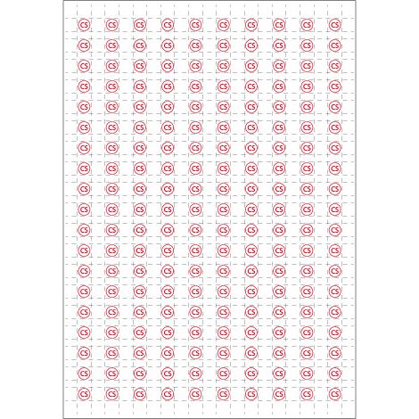 Planche A4 de 190 pictos en 10 x 10 mm Colonne sèche (refoulement) pour plan d'évacuation