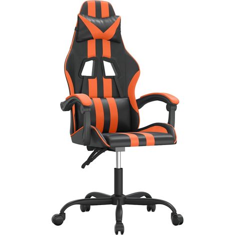 Maison Exclusive - Sedia da Gaming Nero e Arancione in Similpelle (1/5)