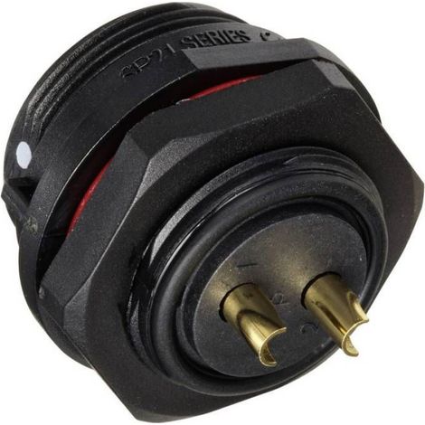 Connecteur pour montage en facade embase femelle 2 pôles 30 A 500 V/AC IP68 Weipu SP2112 / S 2 (1/3)