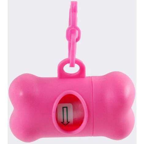 Poop Bag Dispenser, 1 Roll of Poop Bags(Pink) (1/4)
