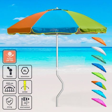 Sombrilla GiraFacile Afrodite de 200 cm protección UV y Estructura de Aluminio - Multicolor 1