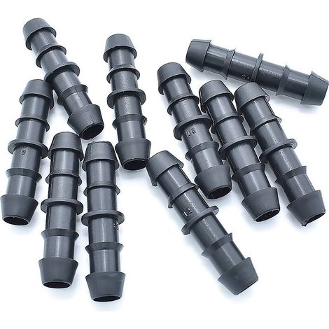Multitanks – Lot de 10 raccords de jonction cannelés 16mm – Emmanchement cannelé – Résistance UV – Pour micro irrigation jusqu'à 4 bars