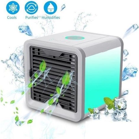 Purificateur d'air - Mini Climatiseur Ventilateur - USB - Blanc - Colonne (1/4)