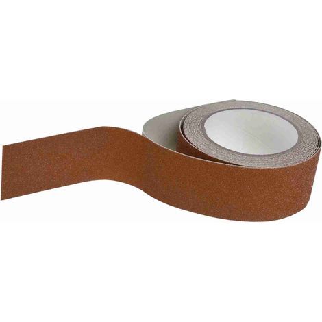 Adesivo antiscivolo in PVC colorato da 5 m e 5 cm per scale, gradini e pavimenti, per la sicurezza e la decorazione (marrone) (1/5)