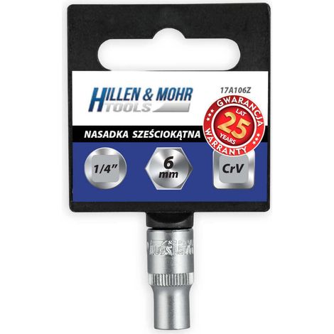 Bussola DEDRA da 1/4" a 6 punte, 11 mm - con etichetta - durata e precisione