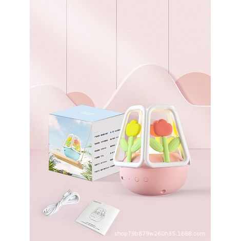 Rose Veilleuse Tulipe Rechargeable 5 Modes Lumière Décoration Chambre Cadeau Femme (1/5)
