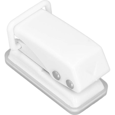 Perforatrice manuelle blanche mini à un trou pour scrapbooking, cartes et loisirs créatifs. (1/5)
