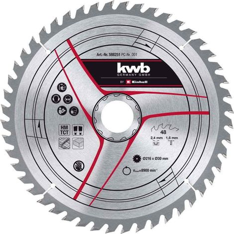 KWB Lame de scie 216x30x2,8mm 48 dents (1/3)