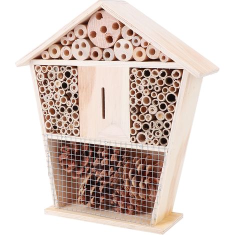 Abri à insectes en bois pour le jardinage, petit nid, artisanat décoratif pour abeilles et punaises (1/5)