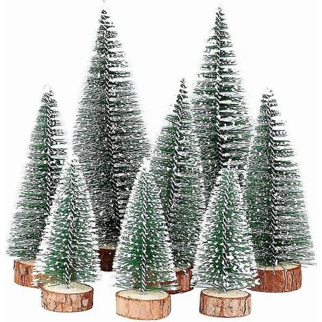8 Stück Mini-Weihnachtsbäume in 3 Größen, künstliche Miniatur-Tannenbäume, grüne Mini-Weihnachtsbäume, kleine Weihnachtsdekorationsfiguren 10/15/20 cm (1/5)