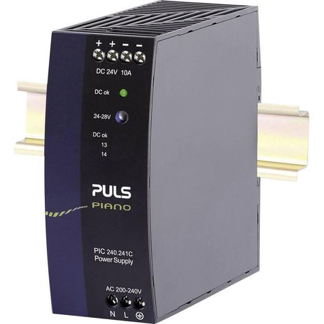 Puls Piano Fuente de alimentación para carril DIN 24 V DC 10 A 240 W negro