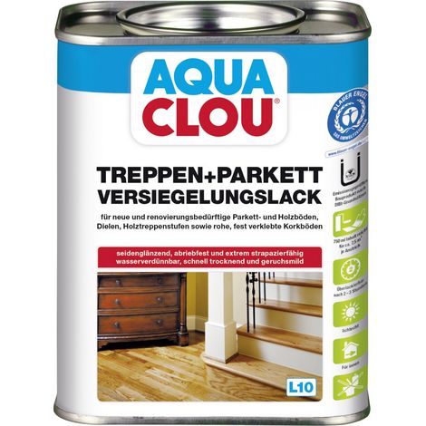 Aqua Clou Treppen- und Parkett Versiegelungslack 0,75L: Anwendung auf neuen Holzböden (1/3)