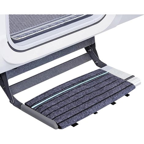 Tapis pour marchepied RV, Protection De Remplacement pour Marches De Remorque, Tapis De Remplacement Réglable À Bande Réfléchissante, Imperméable pour Camping Plage (1/5)