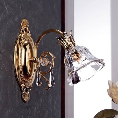 [GEBRAUCHT] B-Ware Orion Wandleuchte Kaisa Wandlampe Wandlicht Leuchte 24 Karat vergoldet 1-flammig (1/2)