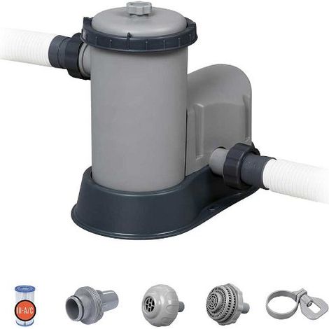 Bestway – Pompe pour piscine 58389 – Débit 5678L/h – Compatible jusqu'à 31700L – Cartouche antimicrobienne incluse