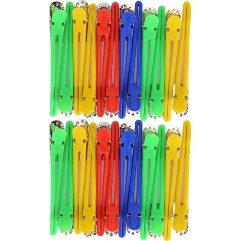 24 Entenschnabel-Haarspangen aus Aluminium für Friseursalons und Barbershops – 24er-Packung (1/5)