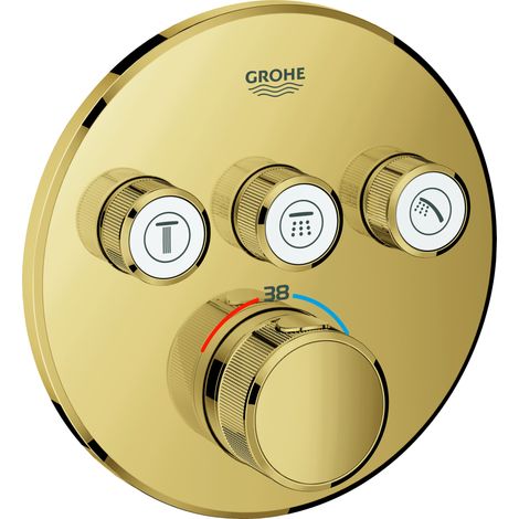 Grohe Grohtherm SmartControl - Thermostat-Duscharmatur, Unterputzmontage, mit 3 Absperrventilen, Cool Sunrise 29121GL0 (1/5)