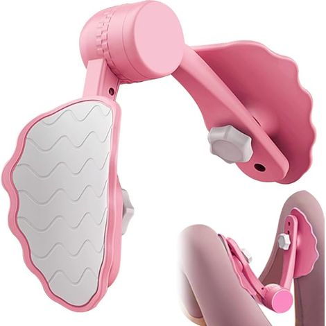 Oberschenkeltrainer, Po Trainer für Zuhause, DREI einstellbare Stärken, Beintrainer für Zuhause Beine Trainingsgerät für Zuhause Damen, Beckenbodentrainer für Frauen Rosa.