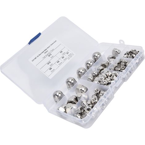 Kit de 170 Écrous Bouchon Inox 304, Assortiment pour Atelier et Industrie (1/5)
