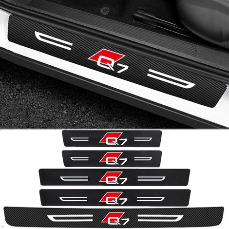 (5 pièces) Autocollants de protection anti-rayures pour seuils de portières de voiture Audi Q7,logo,coffre,bas de caisse,pare-chocs,décoration (1/2)