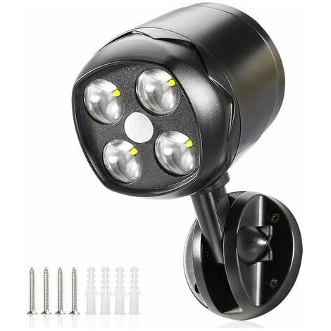 Projecteur LED extérieur à détecteur de mouvement, étanche IP65, alimenté par batterie, 600 lm, avec détecteur de mouvement et batterie flexible. (1/5)