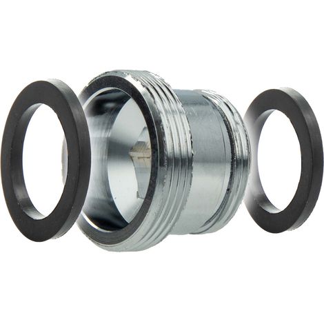 tecuro Aufnahme Adapter Übergangsstück M22 x 1 AG x M20 x 1 AG, Messing hochglanzverchromt